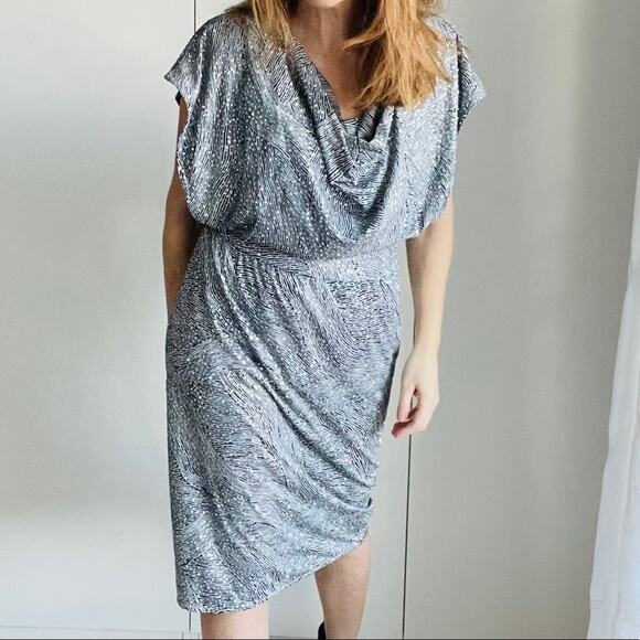 Vintage 70s-80s Silver Sparkle Animal Print Small USA Made - Picture 8 of 15